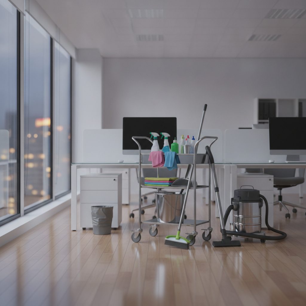 Office Cleaning - No Face and No Text
